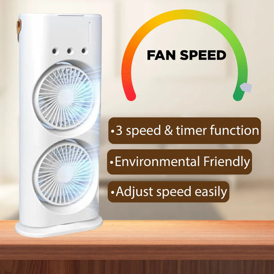 🌟AeroMist Duo - Dual Mist Cooling Fan  Air Purifier (Now 25% OFF!)